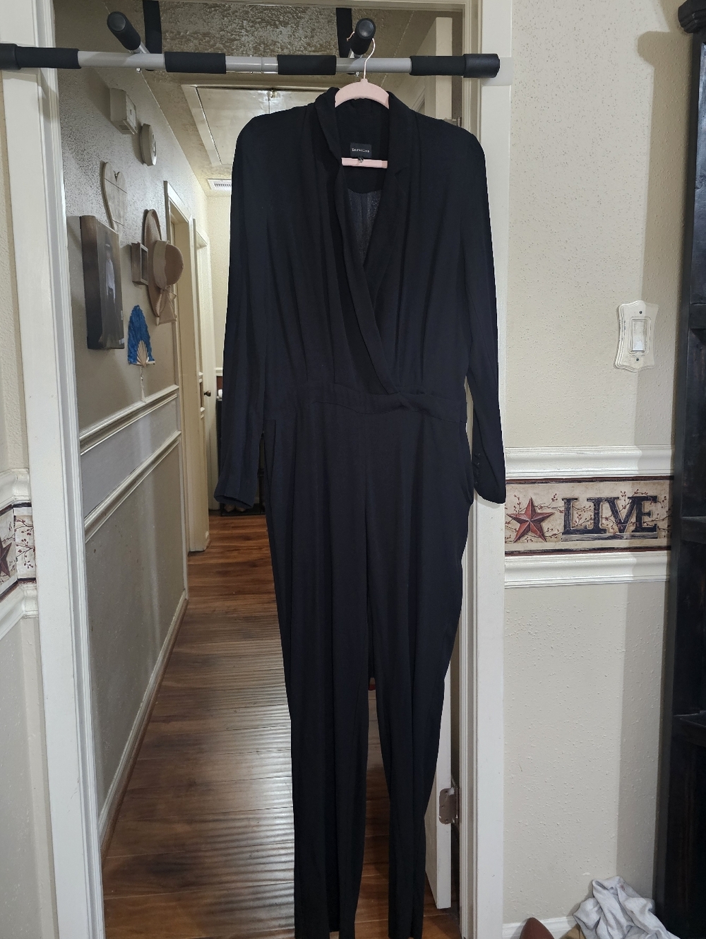 Berenice Black Wrap-Front Jumpsuit - Classic Women's One-Piece Sz L
